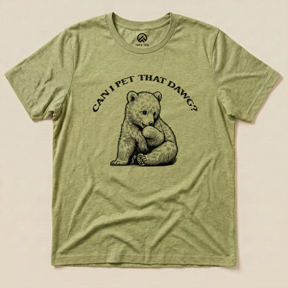 Hike Tee T-Shirt Heather Green / S Pet That Dawg Bear Shirt