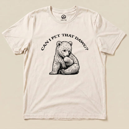 Hike Tee T-Shirt Natural / S Pet That Dawg Bear Shirt