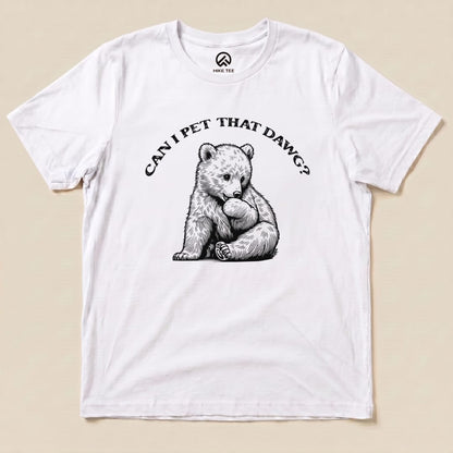 Hike Tee T-Shirt White / S Pet That Dawg Bear Shirt