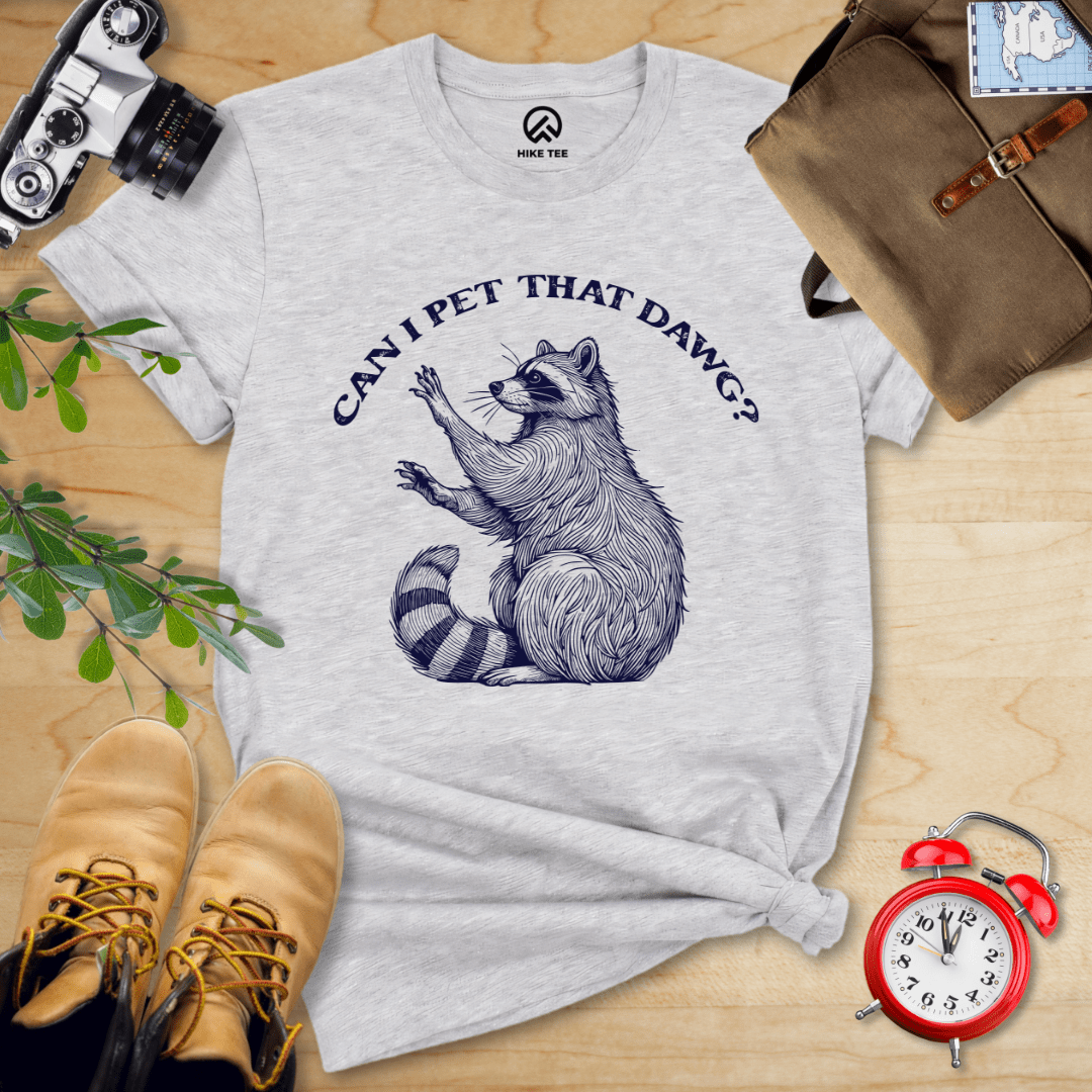 Hike Tee T-Shirt Athletic Heather / S Pet That Dawg Raccoon Shirt