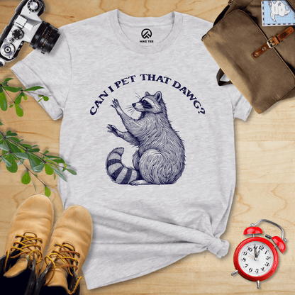 Hike Tee T-Shirt Athletic Heather / S Pet That Dawg Raccoon Shirt