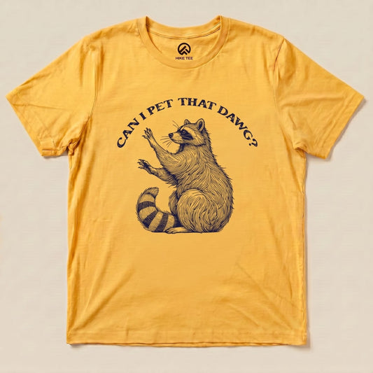 Hike Tee T-Shirt Gold / S Pet That Dawg Raccoon Shirt