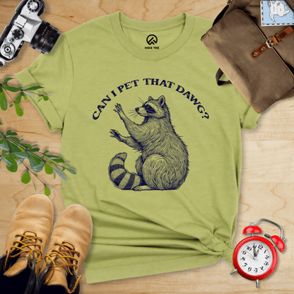 Hike Tee T-Shirt Heather Green / S Pet That Dawg Raccoon Shirt