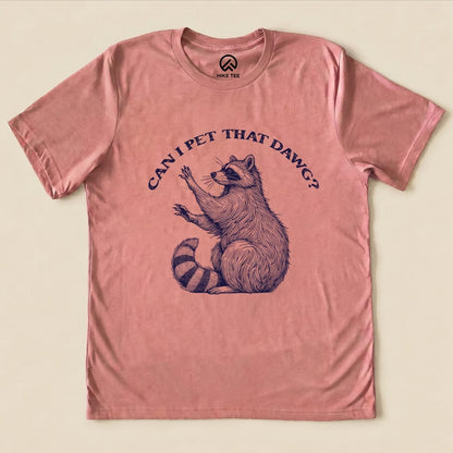 Hike Tee T-Shirt Heather Mauve / S Pet That Dawg Raccoon Shirt