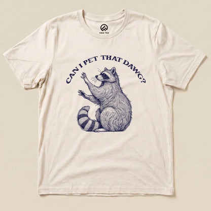Hike Tee T-Shirt Natural / S Pet That Dawg Raccoon Shirt