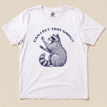 Hike Tee T-Shirt White / S Pet That Dawg Raccoon Shirt