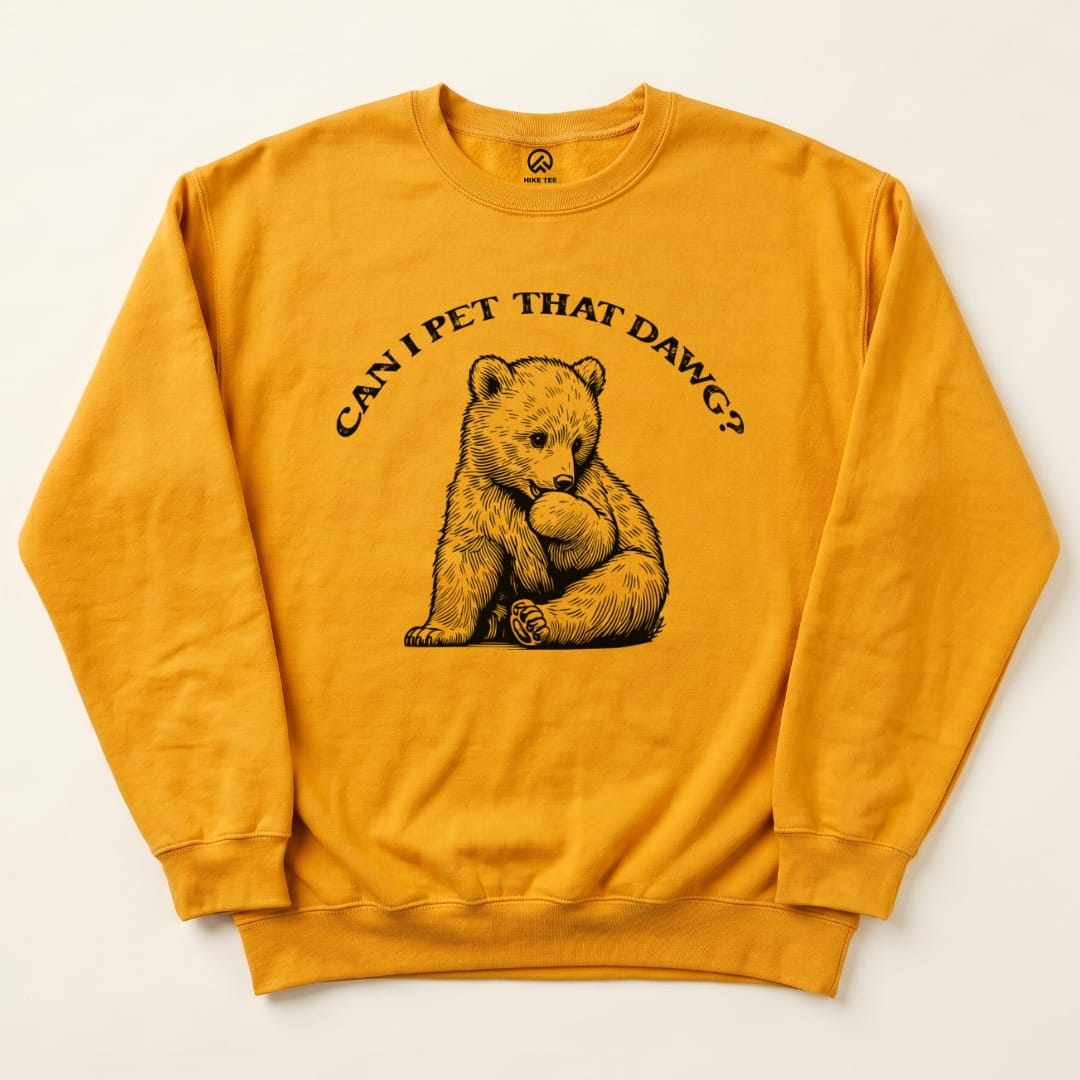 Pet that dawg Sweatshirt Hike Tee Sweatshirt Gold / S