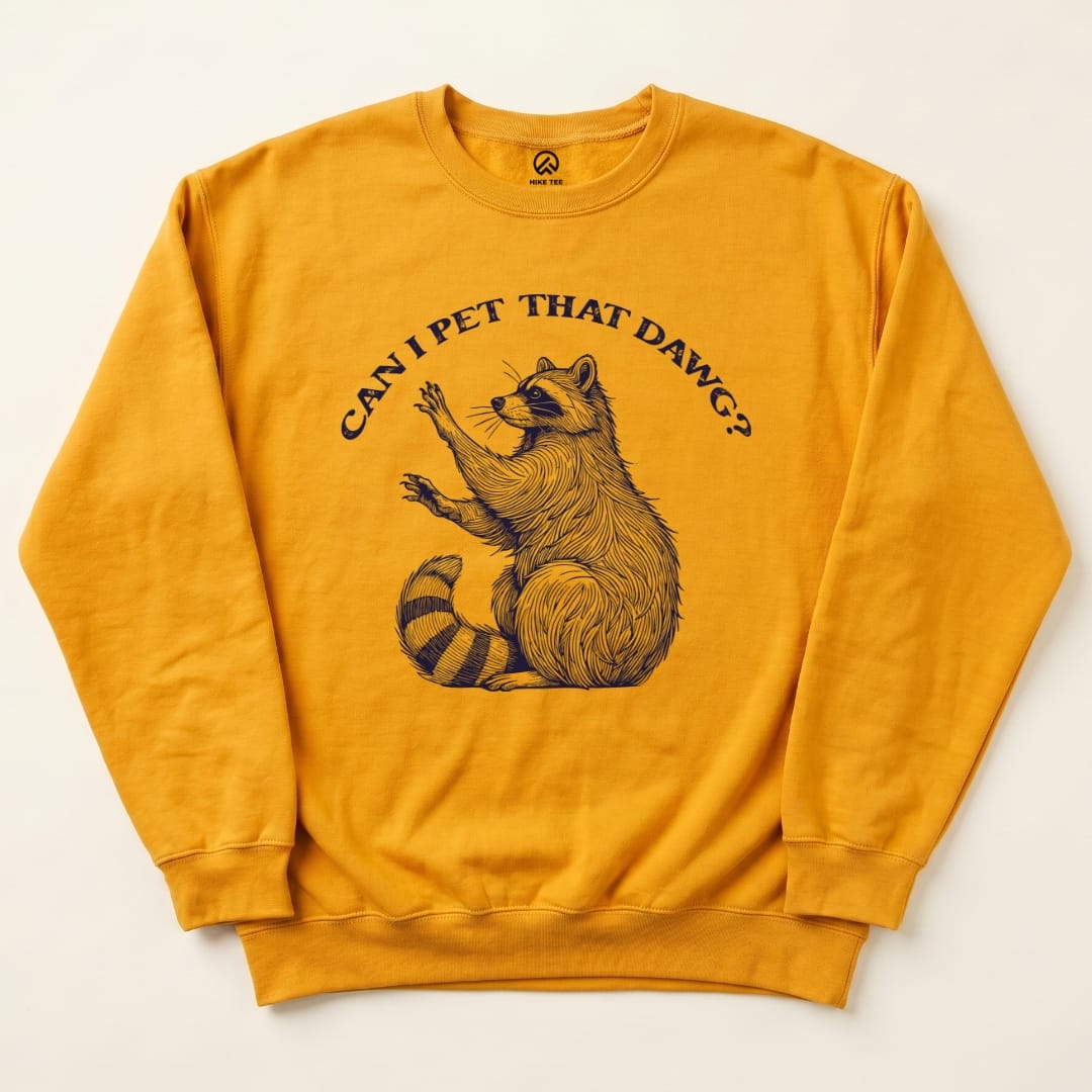 Pet that dawg Sweatshirt Hike Tee Sweatshirt Gold / S
