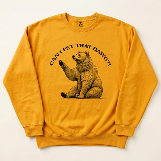 Pet That Dawg Sweatshirt Hike Tee Sweatshirt Gold / S