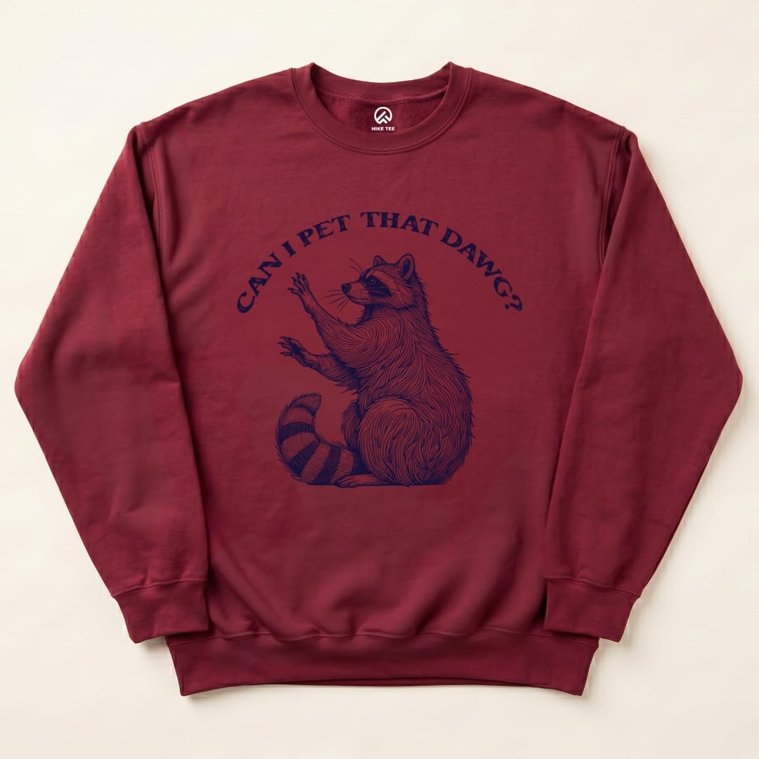 Pet that dawg Sweatshirt Hike Tee Sweatshirt Maroon / S