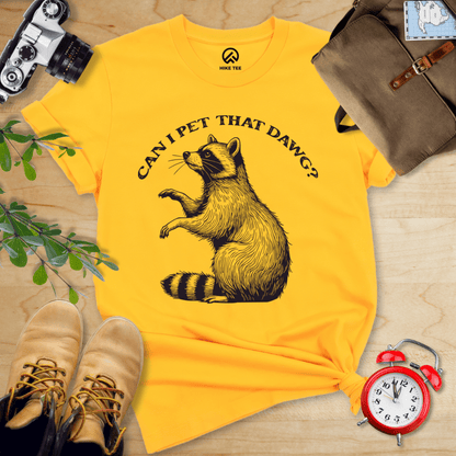 Hike Tee T-Shirt Gold / S Pet That Raccoon Shirt