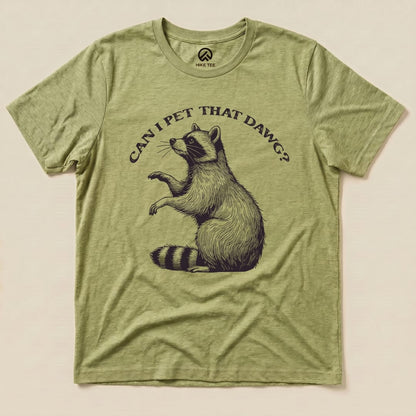 Hike Tee T-Shirt Heather Green / S Pet That Raccoon Shirt