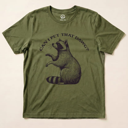 Hike Tee T-Shirt Military Green / S Pet That Raccoon Shirt