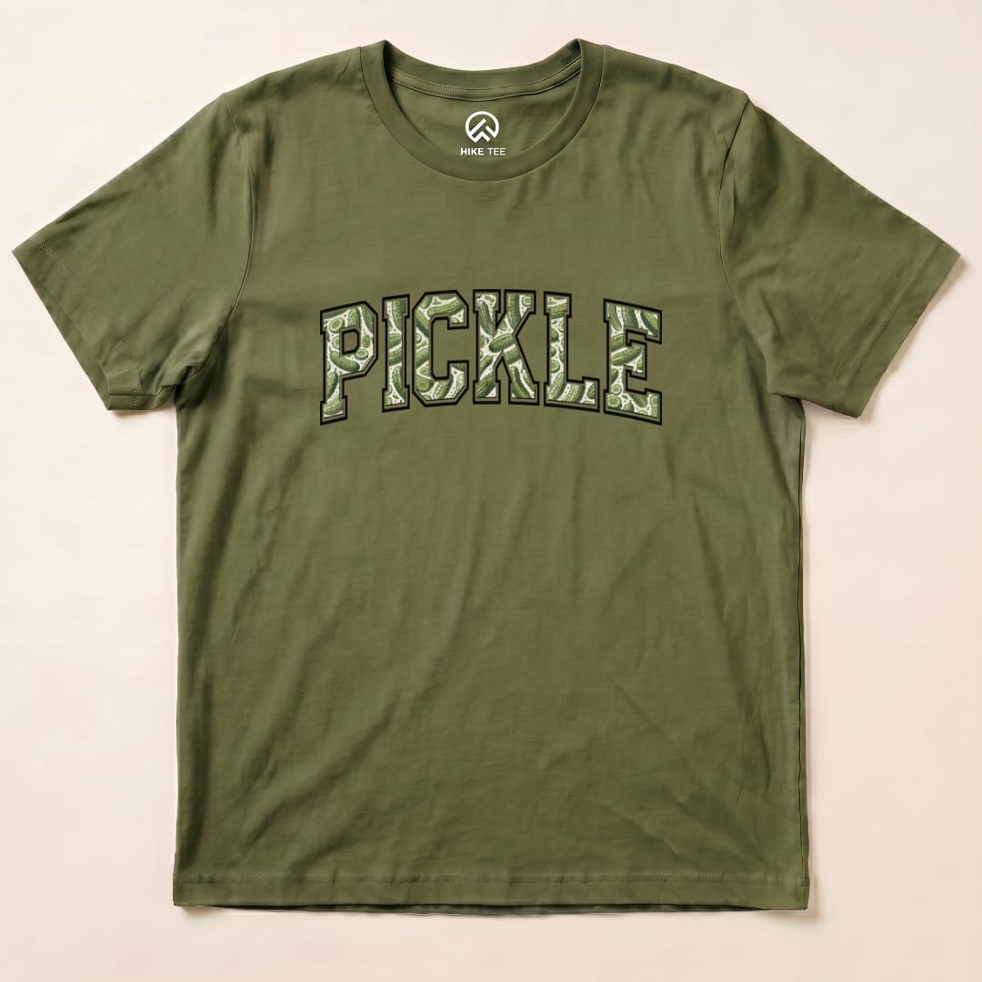 Pickle Camping Shirt Hike Tee T-Shirt Military Green / S
