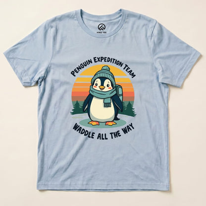 Pinguin Expedition Team Shirt Hike Tee T-Shirt Baby Blue / S