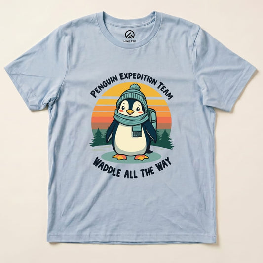 Pinguin Expedition Team Shirt Hike Tee T-Shirt Baby Blue / S
