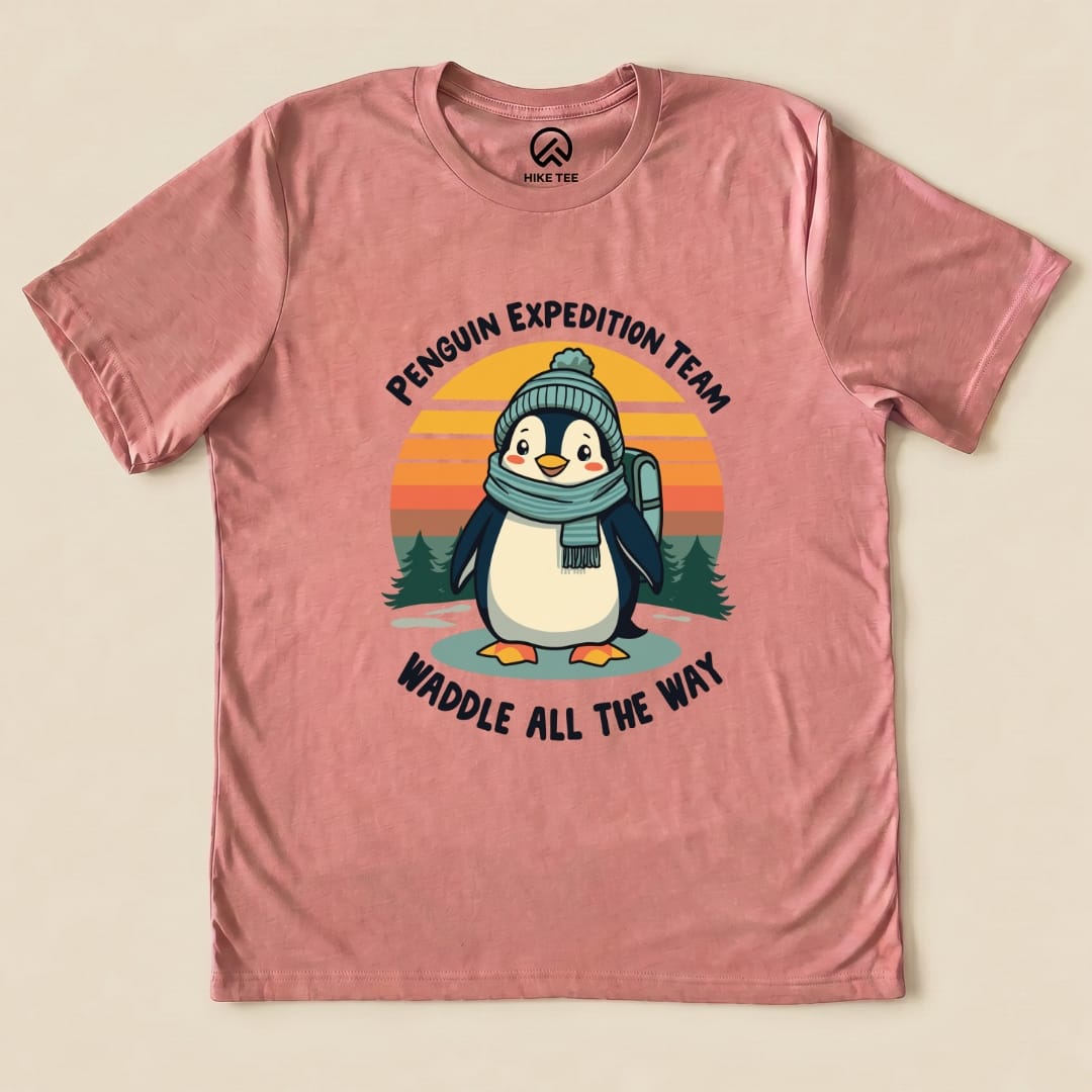 Pinguin Expedition Team Shirt Hike Tee T-Shirt Heather Mauve / S