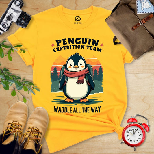 Hike Tee T-Shirt Gold / S Pinguin Expedition Team