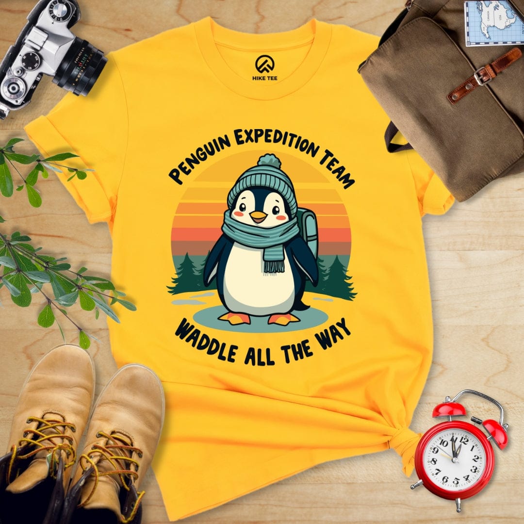Hike Tee T-Shirt Gold / S Pinguin Expedition Team
