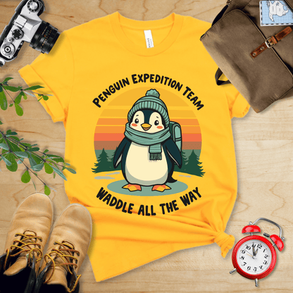 Hike Tee T-Shirt Gold / S Pinguin Expedition Team