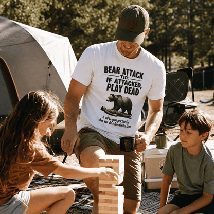 Play Dead Bear Attack Tip Shirt Hike Tee T-Shirt