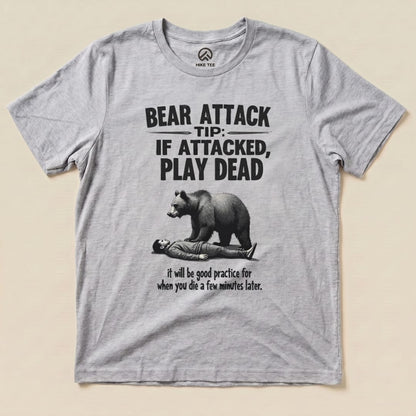 Hike Tee T-Shirt Athletic Heather / S Play Dead Bear Attack Tip Shirt