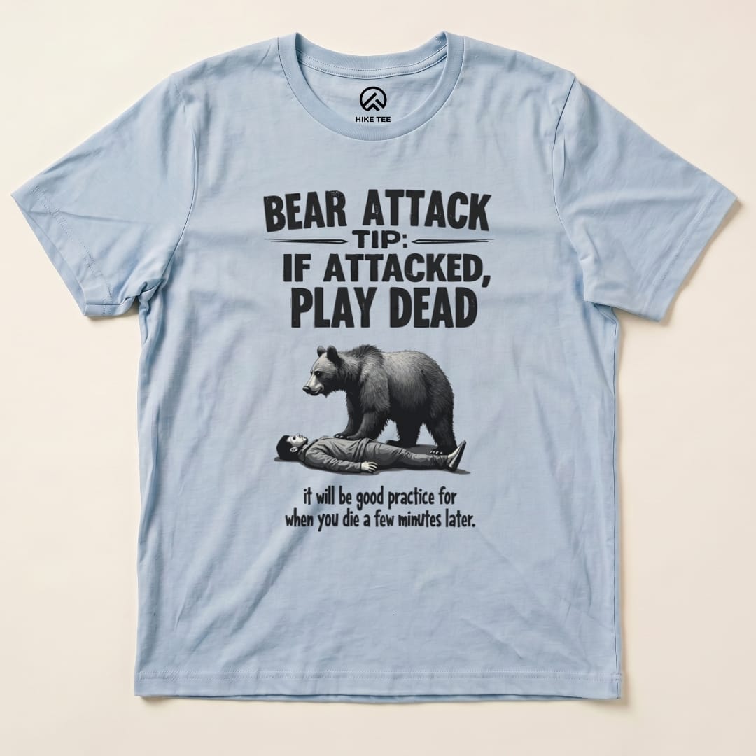 Hike Tee T-Shirt Baby Blue / S Play Dead Bear Attack Tip Shirt