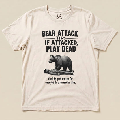 Hike Tee T-Shirt Natural / S Play Dead Bear Attack Tip Shirt