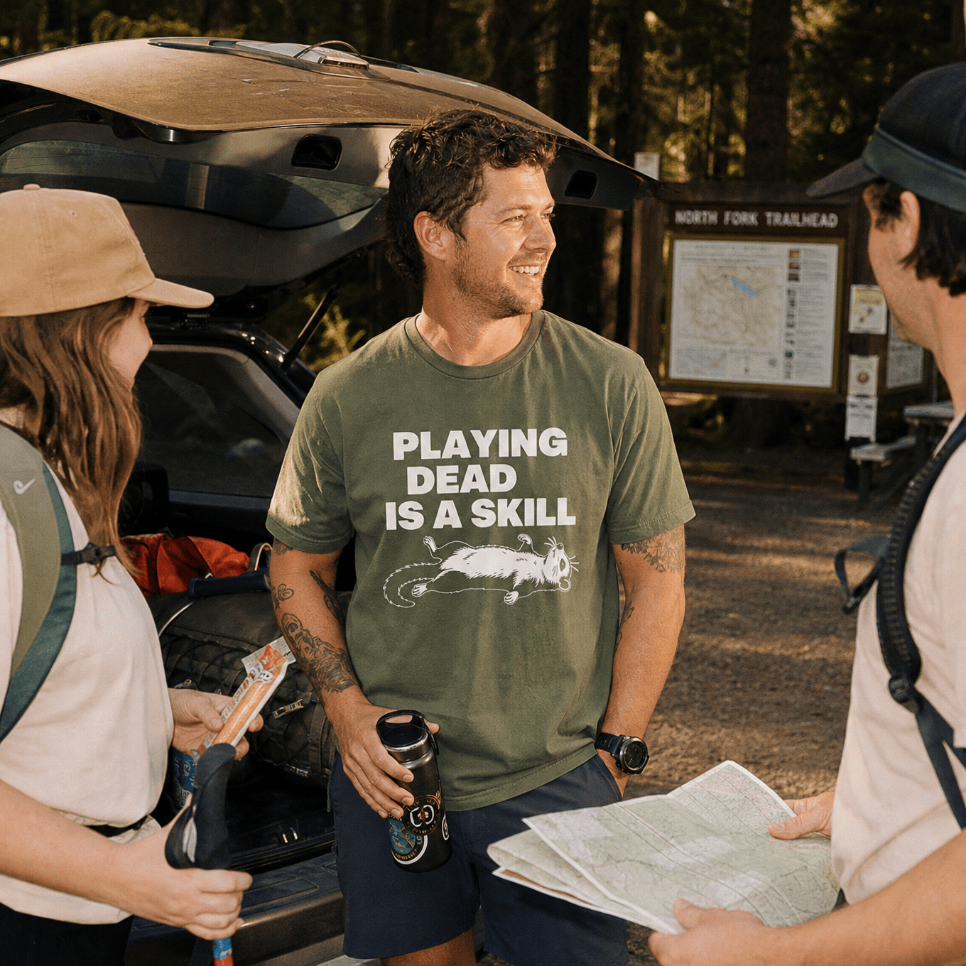 Playing Dead Possum Shirt Hike Tee T-Shirt