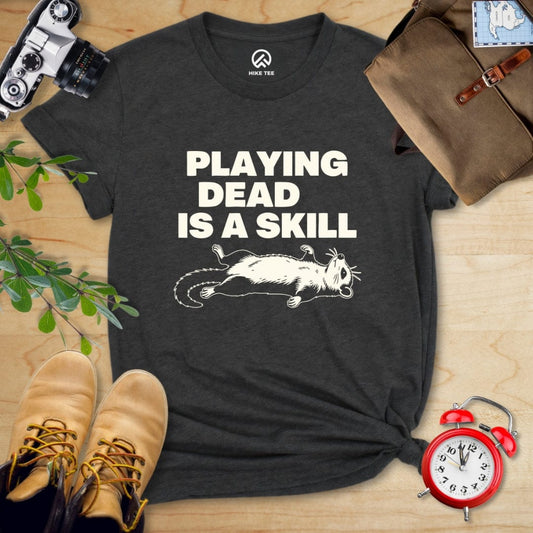 Hike Tee T-Shirt Dark Grey Heather / S Playing Dead Possum Shirt
