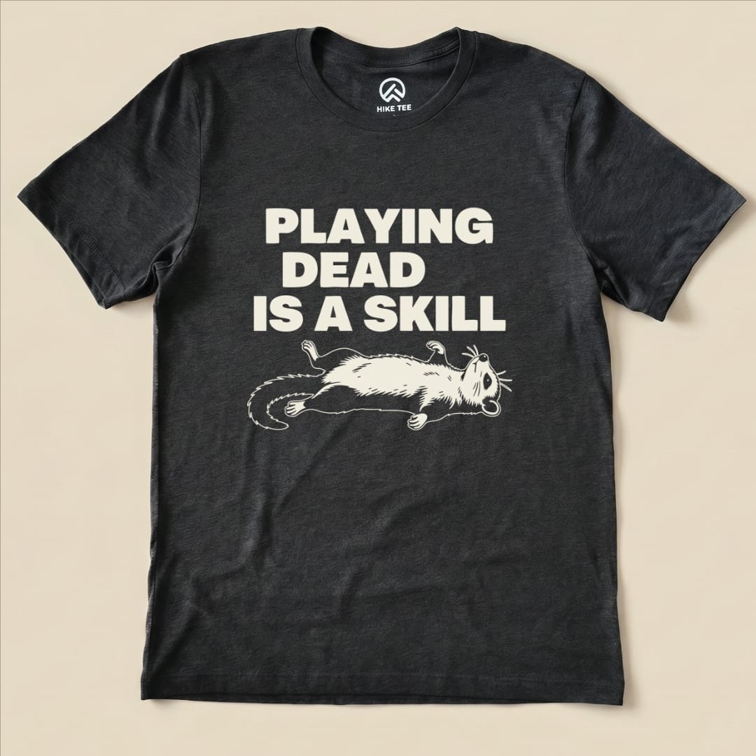 Hike Tee T-Shirt Dark Grey Heather / S Playing Dead Possum Shirt