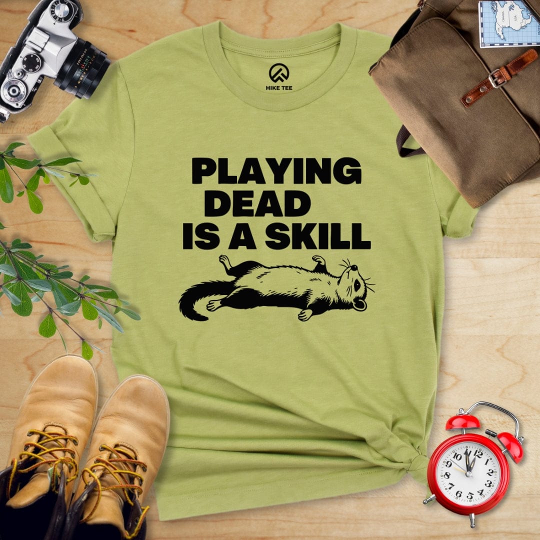 Hike Tee T-Shirt Heather Green / S Playing Dead Possum Shirt