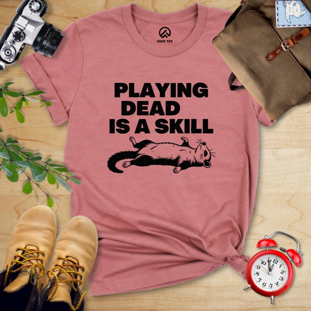 Hike Tee T-Shirt Heather Mauve / S Playing Dead Possum Shirt