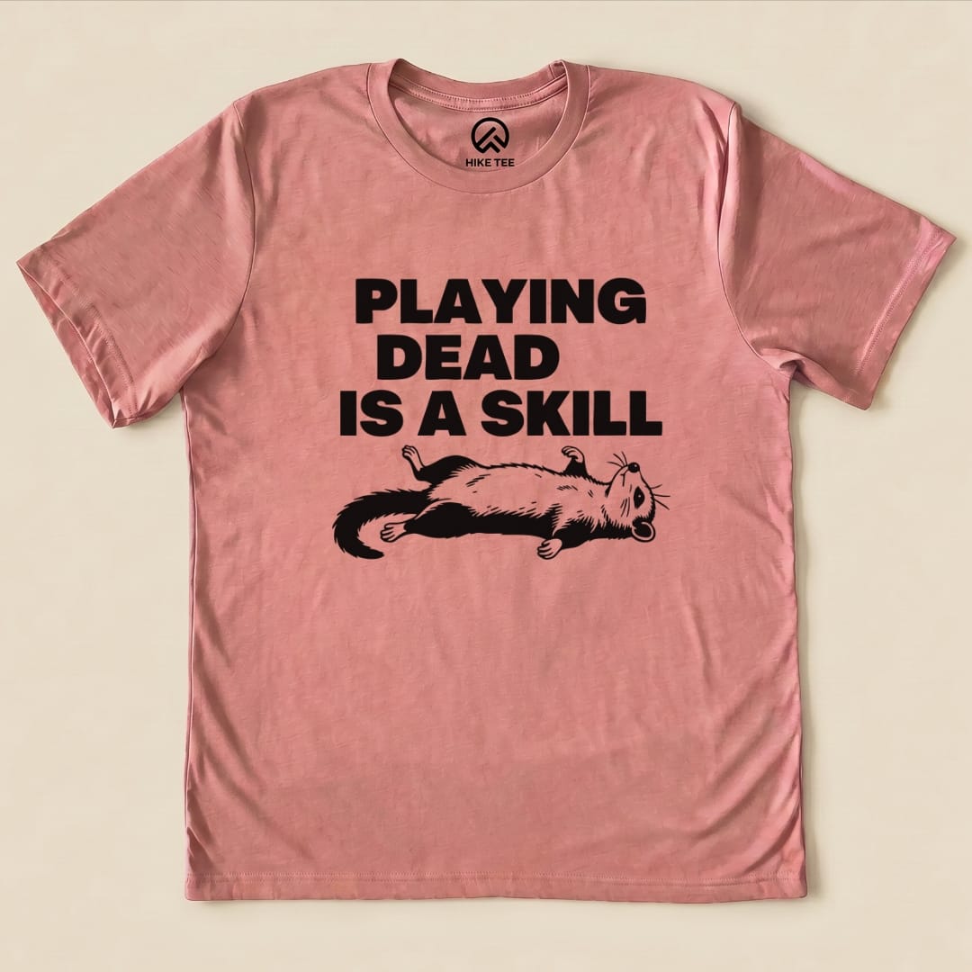 Hike Tee T-Shirt Heather Mauve / S Playing Dead Possum Shirt