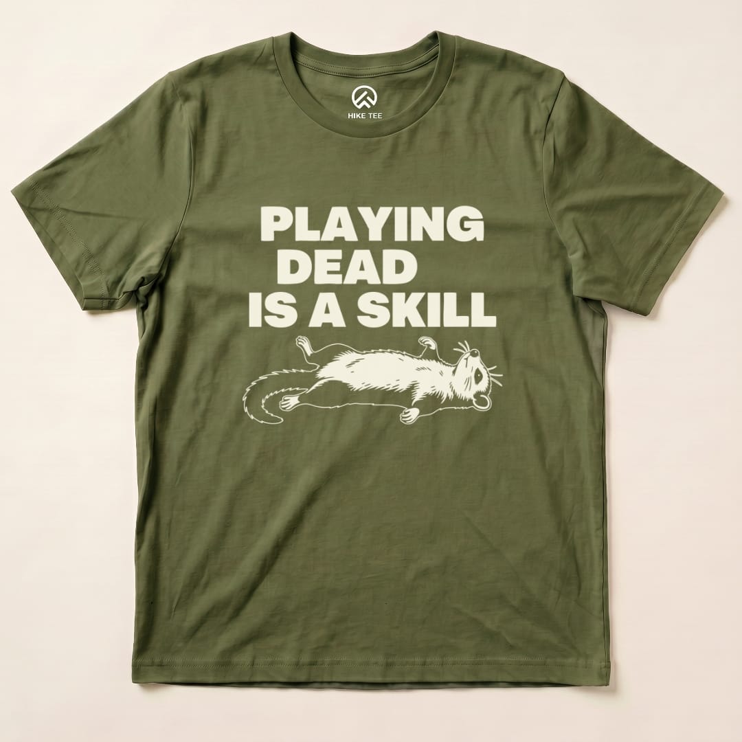 Hike Tee T-Shirt Military Green / S Playing Dead Possum Shirt