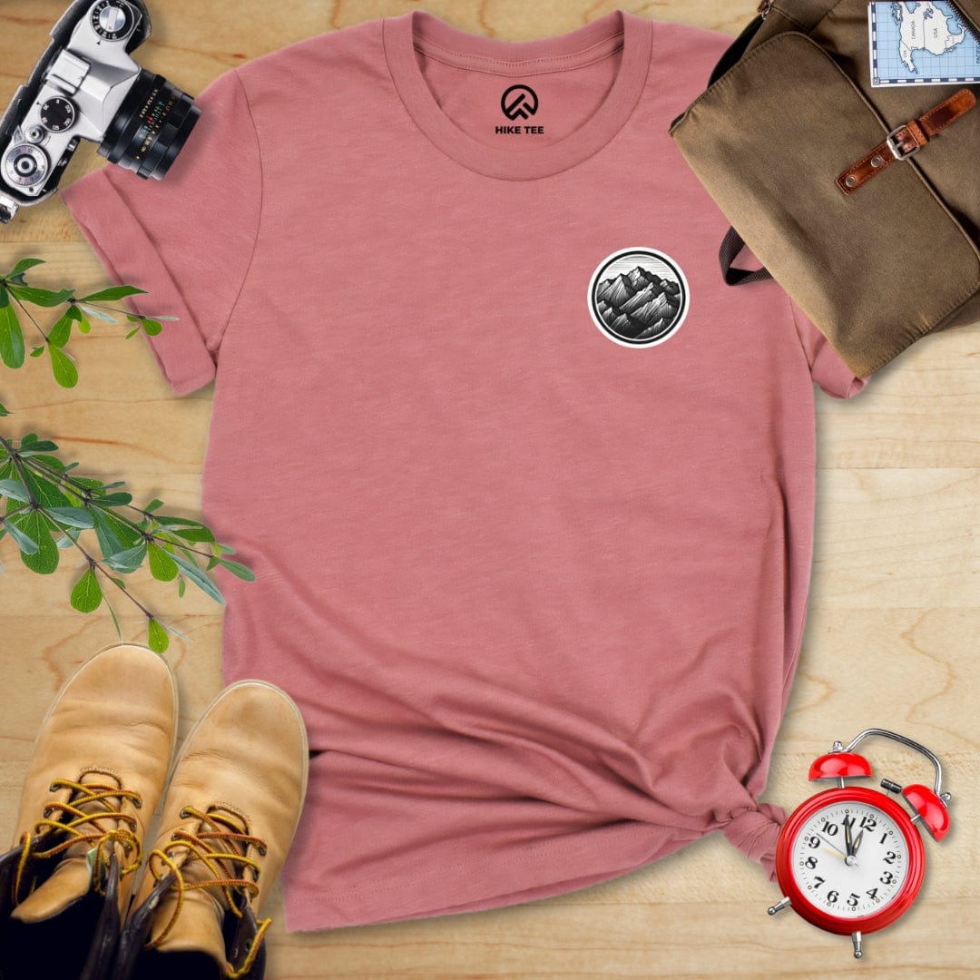 Hike Tee T-Shirt Heather Mauve / S Pocket Graphic Shirt