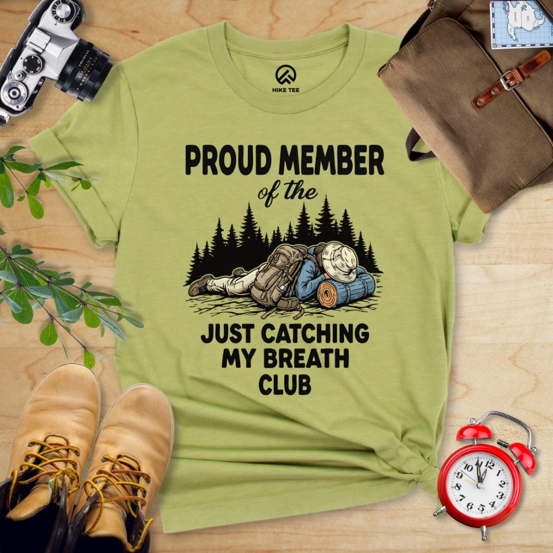 Hike Tee T-Shirt Heather Green / S Praud Member of Catching Breath Shirt