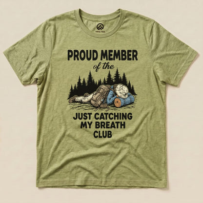 Hike Tee T-Shirt Heather Green / S Praud Member of Catching Breath Shirt