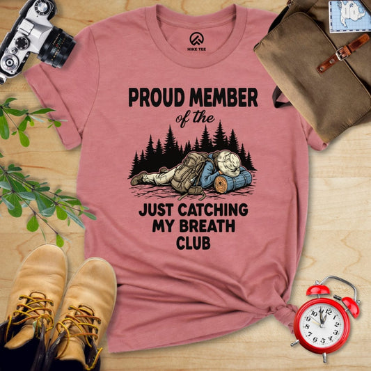 Hike Tee T-Shirt Heather Mauve / S Praud Member of Catching Breath Shirt
