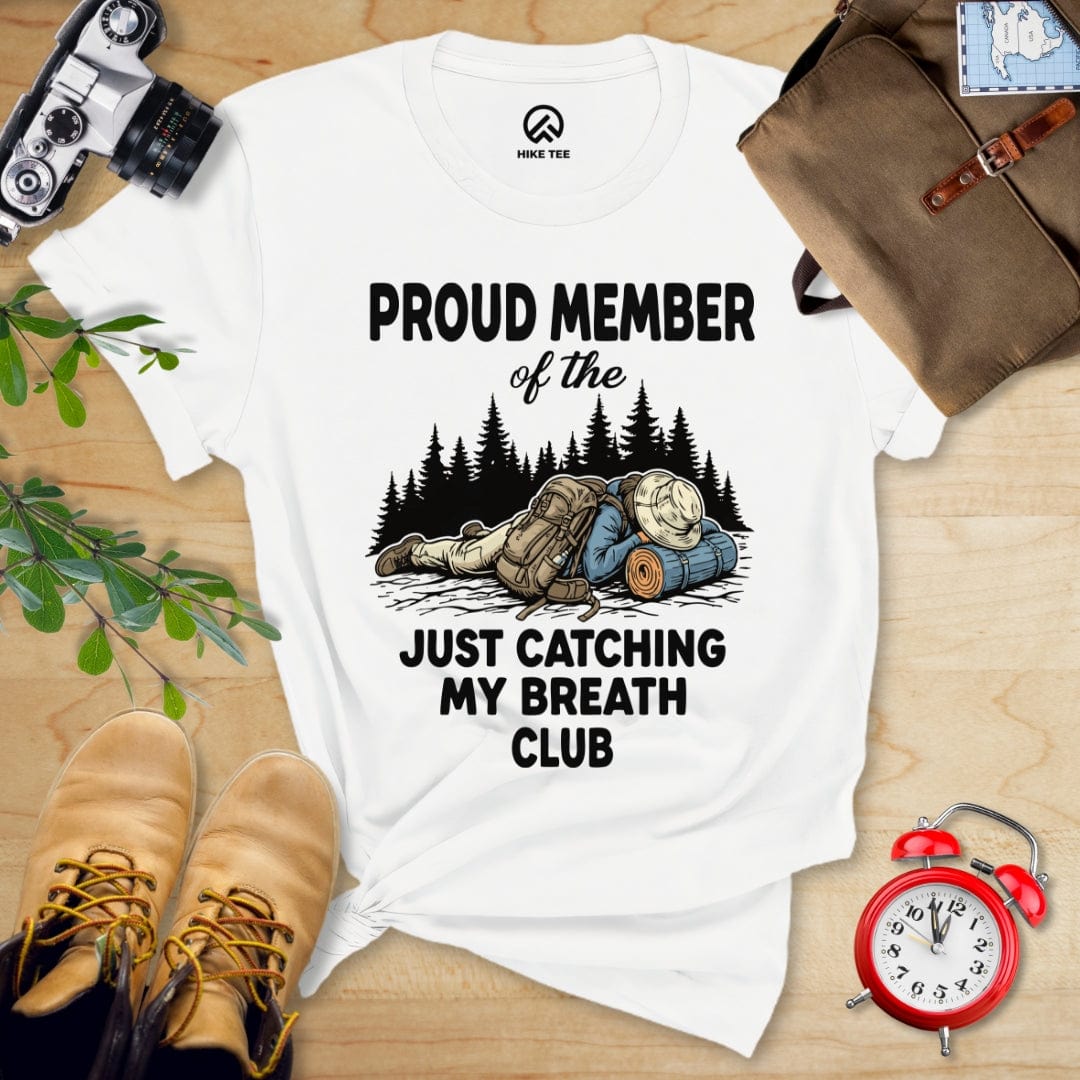 Hike Tee T-Shirt White / S Praud Member of Catching Breath Shirt