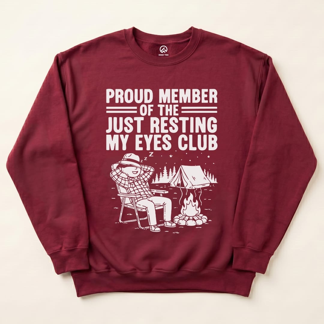 Praud Member Sweatshirt Hike Tee Sweatshirt Maroon / S