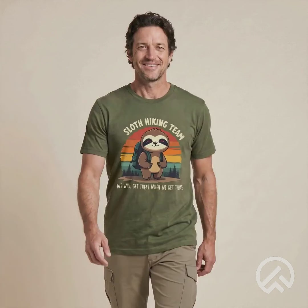 Sloth Hiking team Shirt - product video