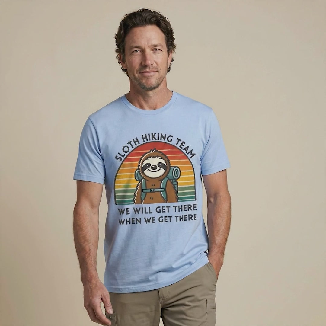 Sloth Hiking Team Shirt - product video