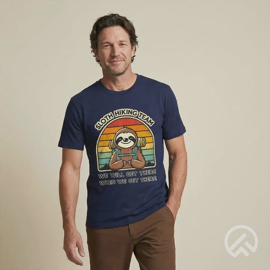 Sloth Hiking Team Shirt - product video