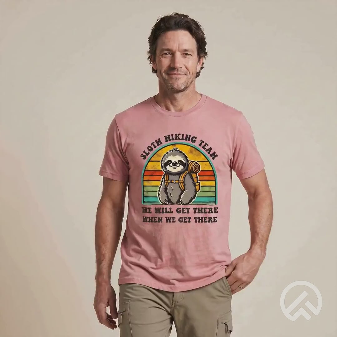 Sloth Hiking Team Shirt - product video