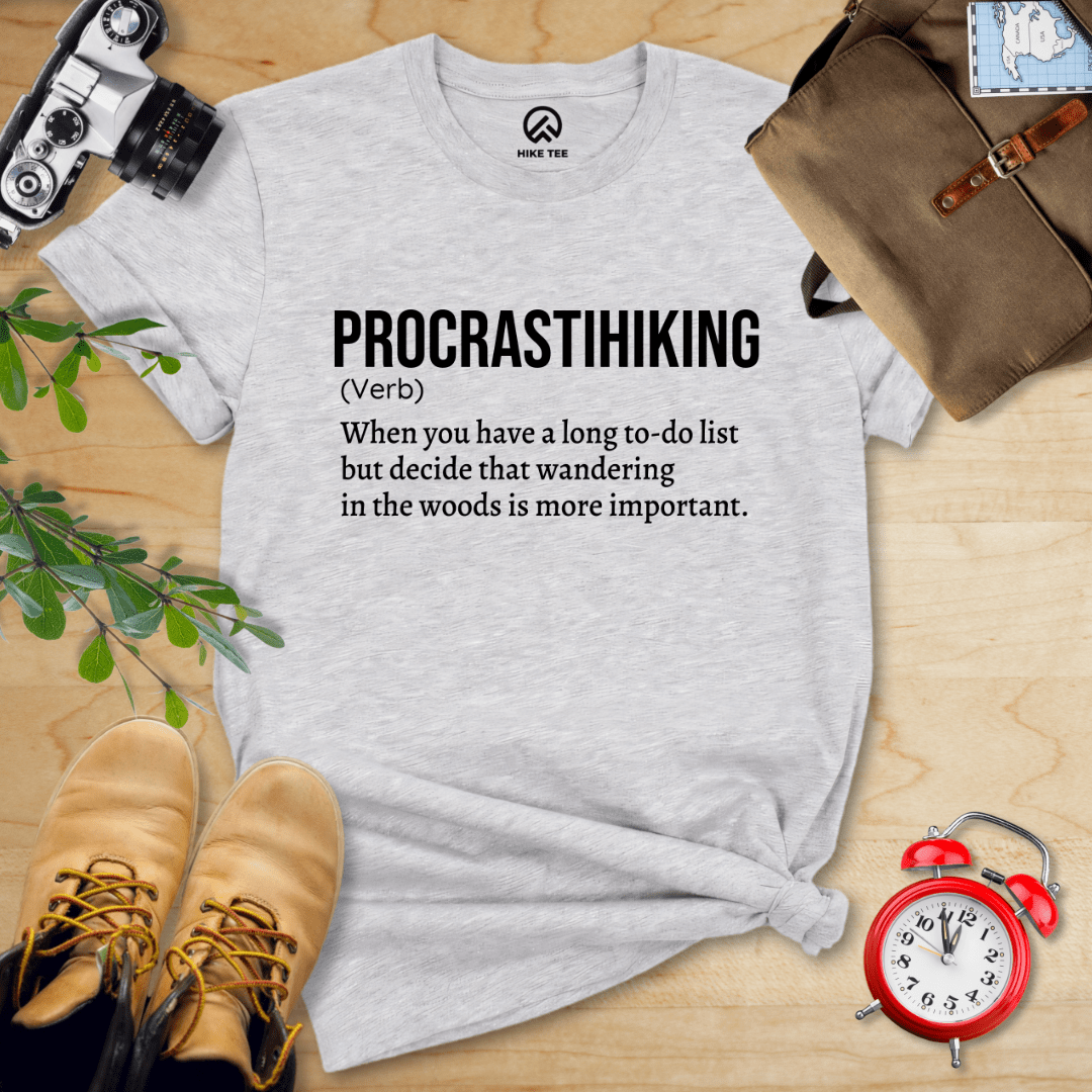 Hike Tee T-Shirt Athletic Heather / S Procrastihiking Definition Shirt