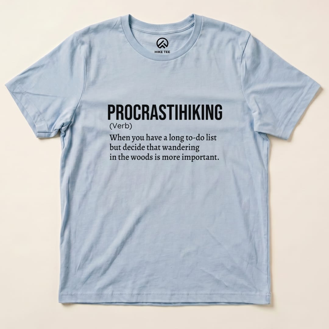 Hike Tee T-Shirt Baby Blue / S Procrastihiking Definition Shirt