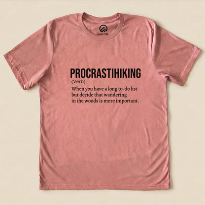 Hike Tee T-Shirt Heather Mauve / S Procrastihiking Definition Shirt