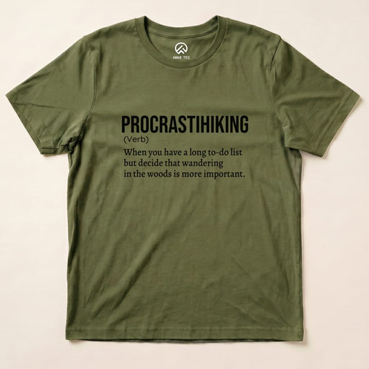 Hike Tee T-Shirt Military Green / S Procrastihiking Definition Shirt