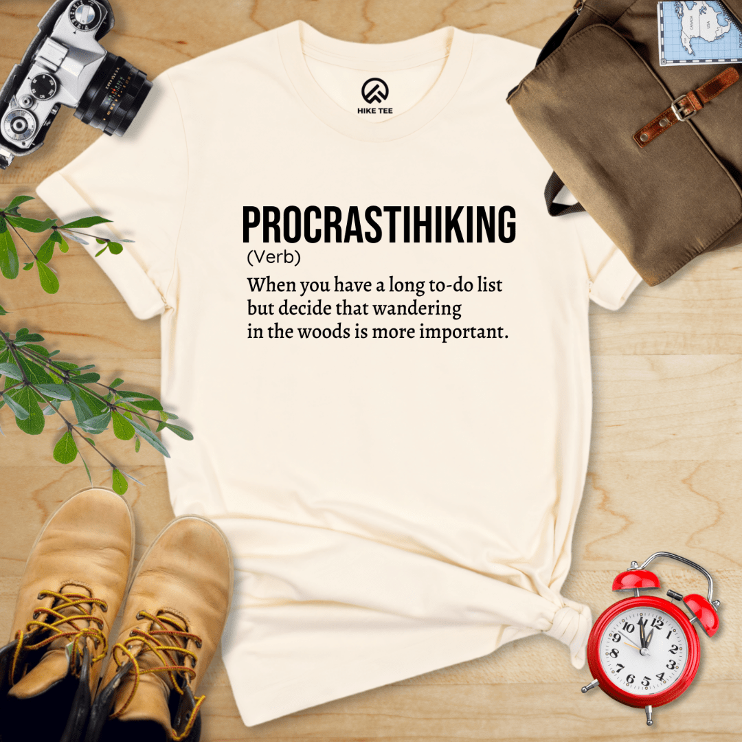 Hike Tee T-Shirt Natural / S Procrastihiking Definition Shirt